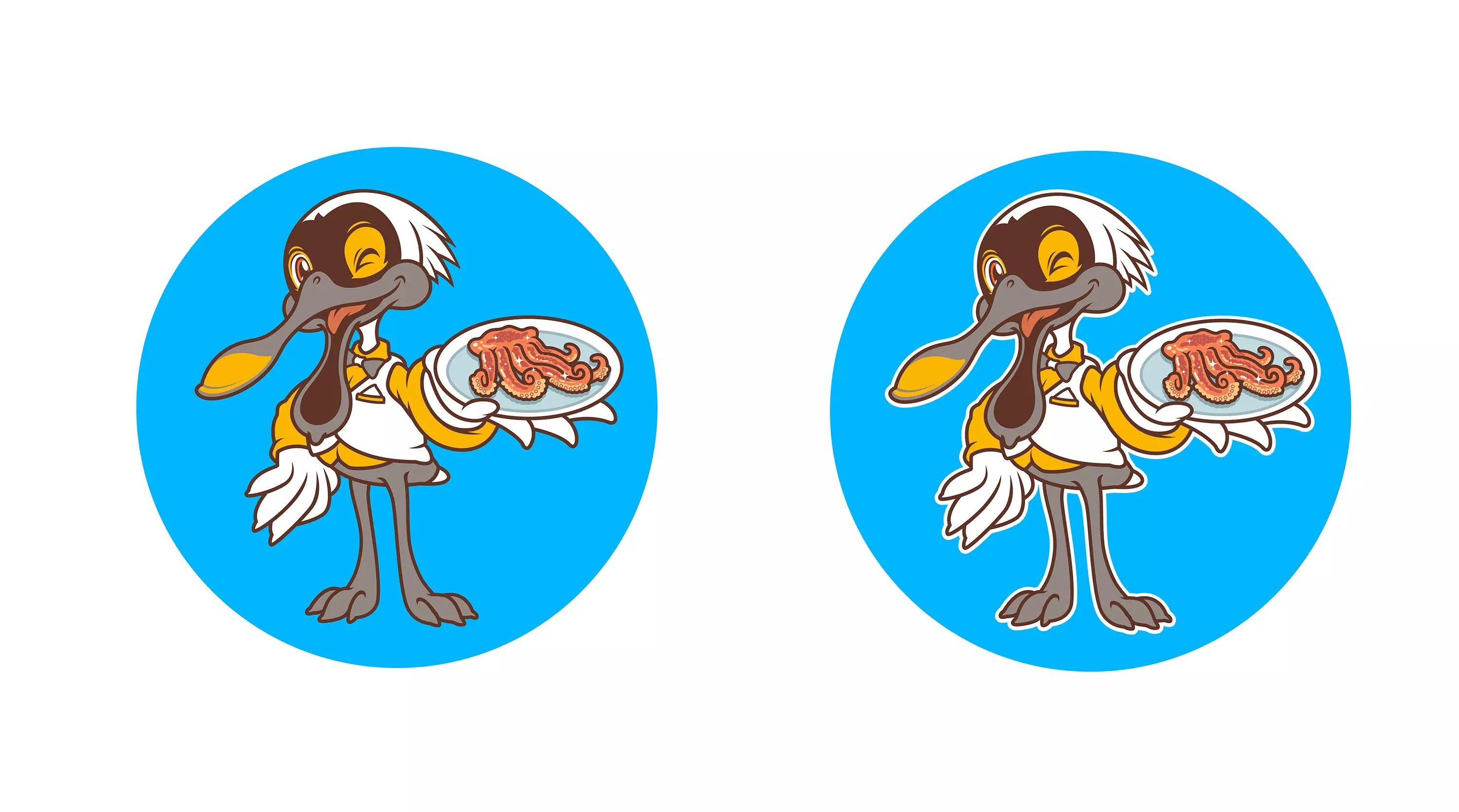 卡通形象黑脸琵鹭