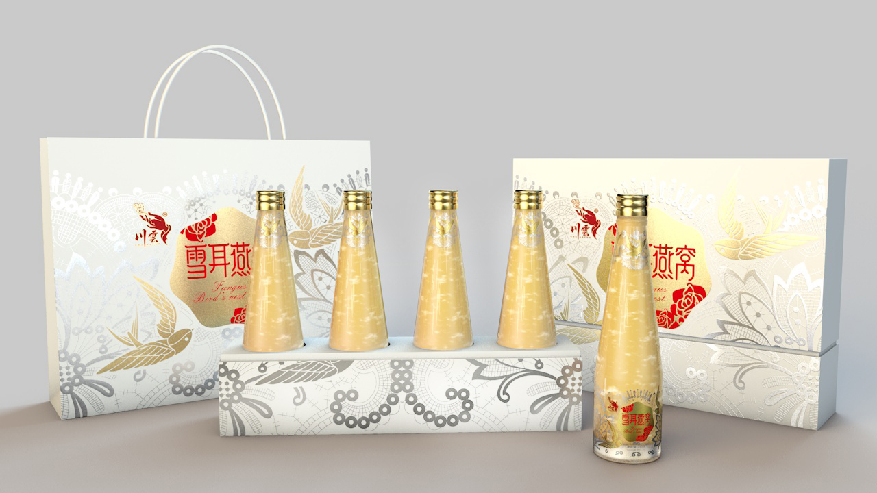化妆品茶叶酒水食品水果手提袋包装袋包装盒容器造型插画包装设计