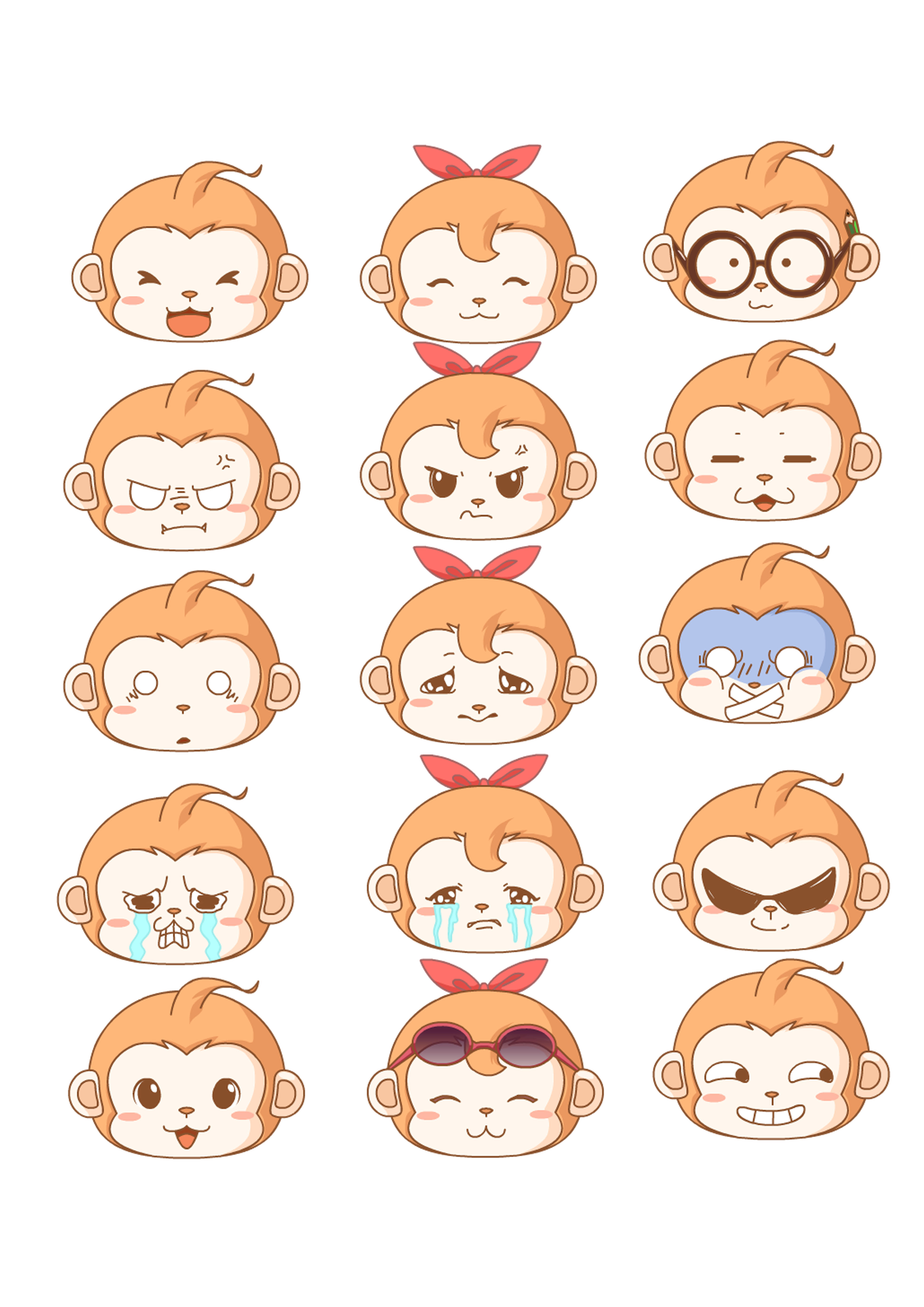 卡通形象吉祥物q版就是猴子