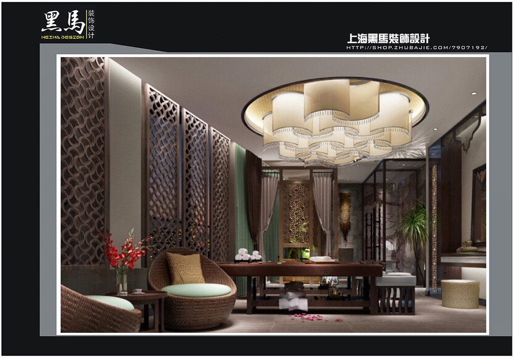 SPA美容院、养生馆、效果图、装修设计、桑