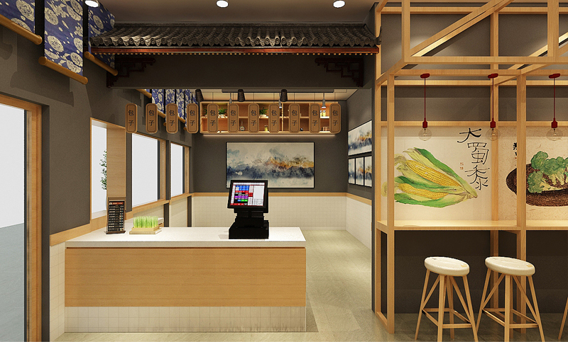 門頭餐飲展廳服裝店奶茶店鞋包店水果店家裝客廳臥室別墅效果圖