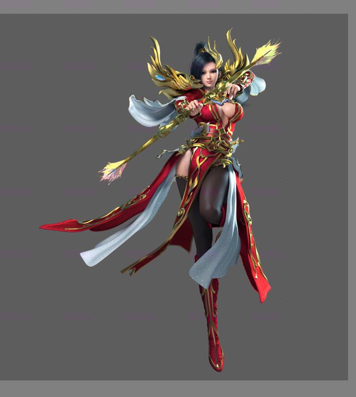 游戏人物建模渲染