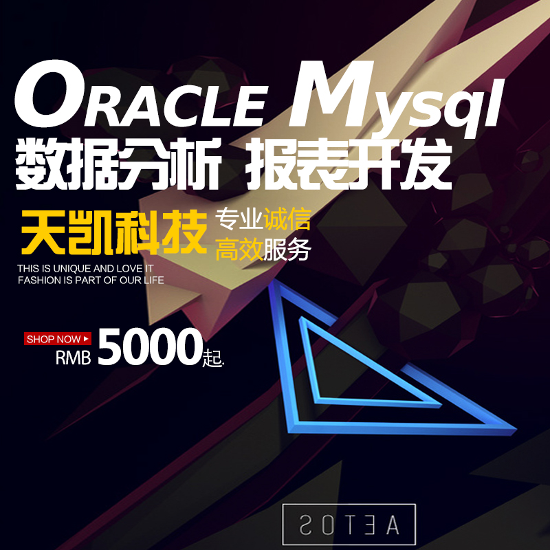 ORACLE/MYSQL数据库分析服务/商业智能/报表开发