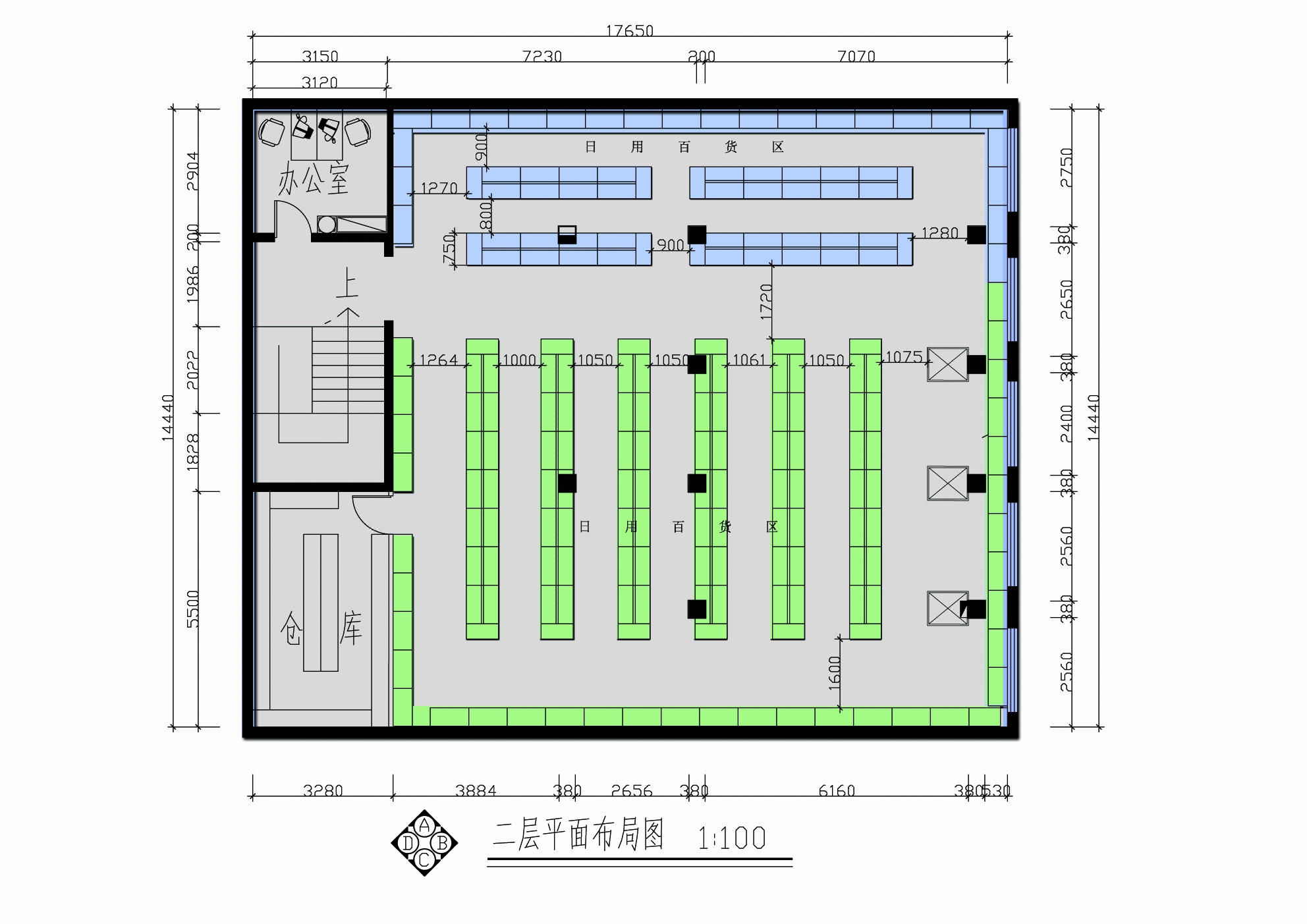 超市布局商品小分类,社区超市,精品超市,生鲜超市布局图设计-猪八戒网
