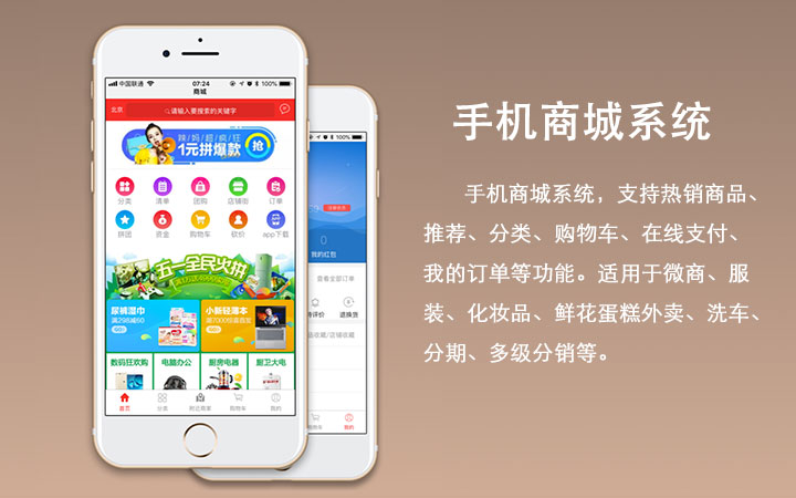 电商/微信商城/淘宝客/分销/多商户/拼单/移动商城