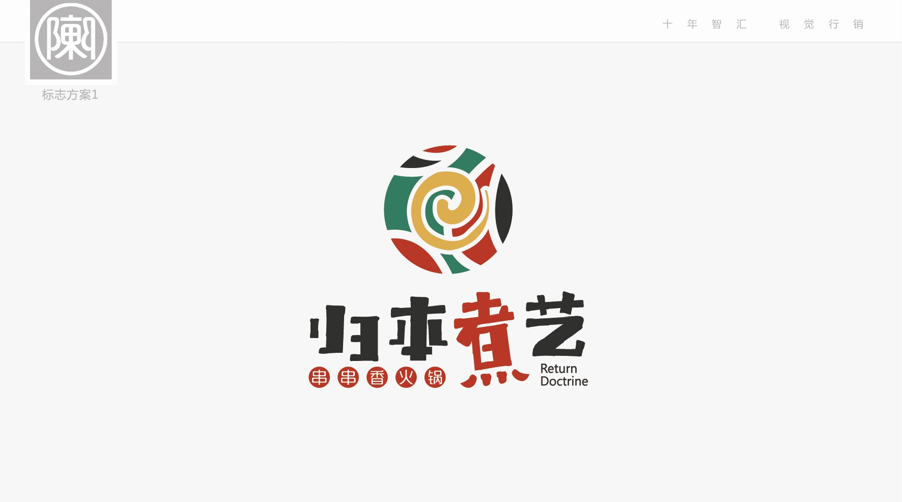 煮艺串串香火锅logo连锁餐饮品牌老火锅新式火锅-品牌设计-陈菓品牌