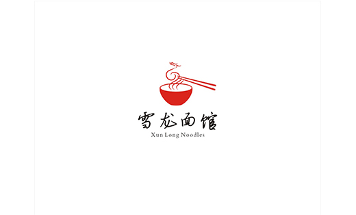 雪龙面馆logo设计