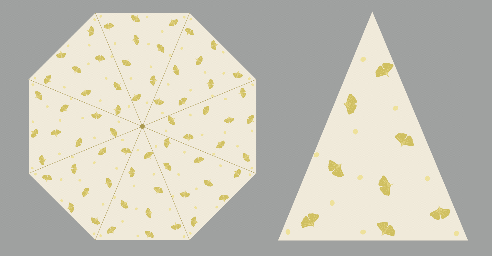 云小乔时尚小清新名族风简约风伞面花纹图案设计